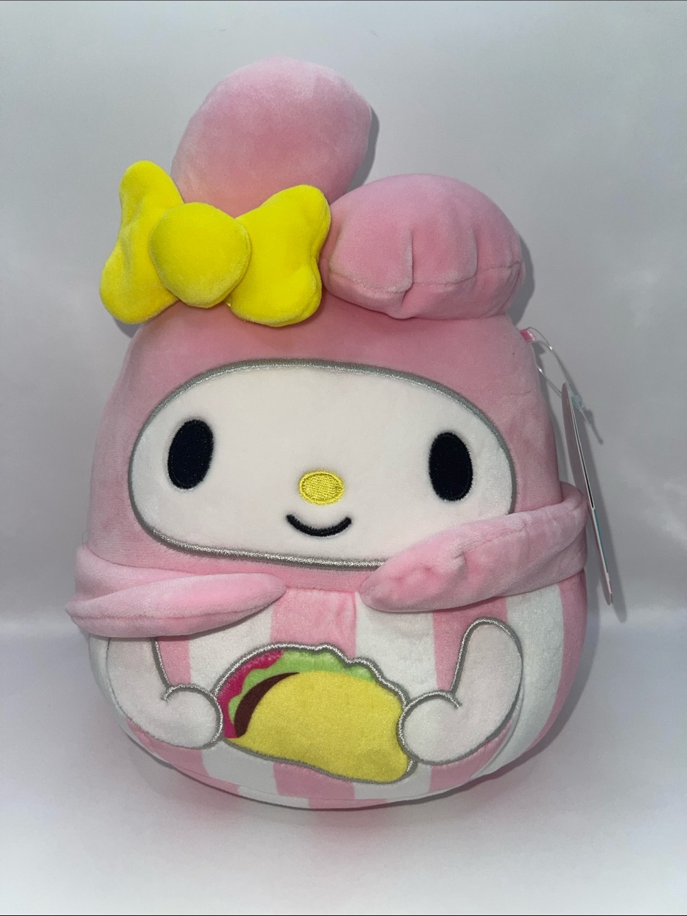 Pink My Melody Squishmallow Holding a Taco